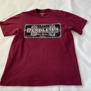Warranted to be a Pendleton maroon graphic short sleeve tee shirt size medium
